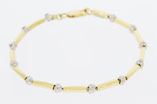 18 Karat Gold Diamant Tennis Armband  - 19 cm
