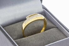 18 Karaat gouden Slagring gezet met Diamant - 18,5 mm