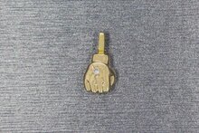 Goldfaustanh&auml;nger 18 Karat - L&auml;nge 1,6 cm