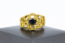 18 Karat Gold Edelsteinring - 18,7 mm
