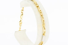 585 bicolor Gold K&ouml;nigsarmband - 20,7 cm