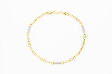 585 bicolor Gold K&ouml;nigsarmband - 20,7 cm