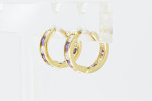 585 Gold Edelstein Ohrringe - 1,2 cm