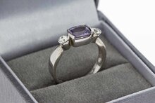18 Karat Wei&szlig;gold Spinell Ring - 17,3 mm
