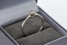 14 Karat Wei&szlig;gold Diamant Ring - 18,7 mm
