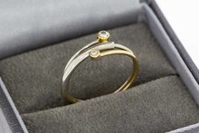 Bicolor 18 Karat Diamant Ring - 16 mm