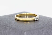 14 Karat Goldring mit Diamant - 16,6 mm