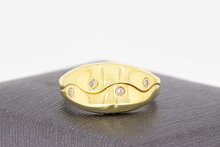 14 Karat Gelbgold Diamant Ring - 17,1 mm