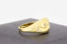 14 Karat Gelbgold Diamant Ring - 17,1 mm