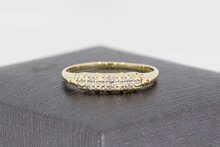 Bicolor 14 Karat Gold Diamantring - 16,5 mm