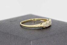 Bicolor 14 Karat Gold Diamantring - 16,5 mm