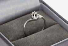 Diamantring 585 Wei&szlig;Gold - 14,2 mm