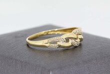 14 Karat Goldring mit Diamant - 18,7 mm