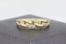 14 Karat Goldring mit Diamant - 18,7 mm