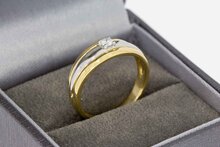 Solit&auml;r Diamantring 18 Karat Gold  - 17,5 mm