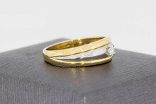 Solit&auml;r Diamantring 18 Karat Gold  - 17,5 mm