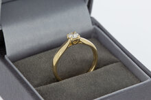 Diamant Frauen Ring 14 Karat Gelbgold - 16,7 mm
