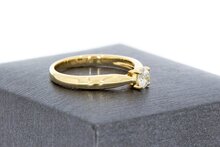 Diamant Frauen Ring 14 Karat Gelbgold - 16,7 mm