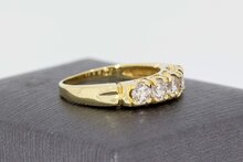 14 Karat Gold Zirkonia Damenring - 17,8 mm