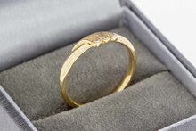 14 Karat Goldene Diamantring - 17,5 mm