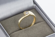 14 Karat Gold Zirkonia Ring - 15,5 mm