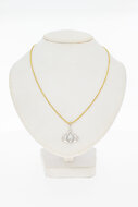14 Karat Wei&szlig;gold Diamant Anh&auml;nger