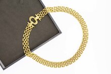 Milaneser Damen Goldkette 14 Karat - 44,3 cm