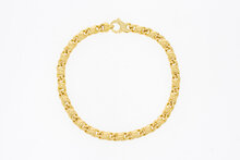 18 Karat Gold Falkenauge Gliederarmband - 24,1 cm