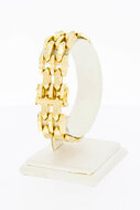 18 Karat Gold breites Barrenarmband - 19,3 cm