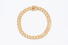 18 Karat Gold Panzer-Armband - 20,2 cm
