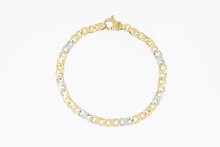 Bicolor Gold Armband 14 Karat - 19,9 cm