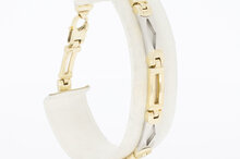 K&ouml;nigsarmband 14 Karat bicolor Gold - 20,5 cm