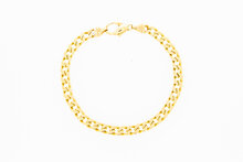 Panzer Armband 585 Gelb Gold - 20 cm