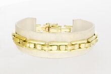 14 Karat Gliederarmband mit Barren - 19,5 cm