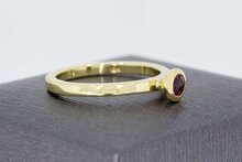 Rubin Ring Damen 14 Karat Gold - 18,5 mm