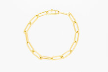 14 Karat Paperclip Goldarmband - 22 cm