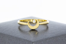 585 Halbmondring mit Diamant - 17,2 mm