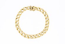 Breites Panzer Gold Armband 14 Karat - 19,9