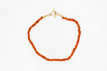 Rotes Korallenarmband 14 Karat Gold