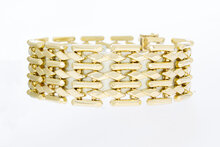 14 Karat Gold breites Barrenarmband - 19,4 cm