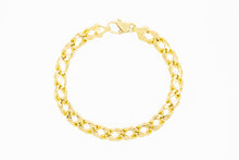 Panzer Armband 14 Karat Gold - 23,1 cm