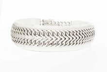 Breites Wei&szlig;gold Armband 14 Karat - 19,3