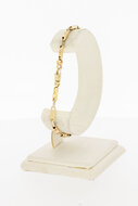 Bicolor 14 Karat Fantasy Gold Armband - 20,3 cm