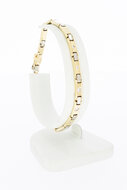 585 Barrenarmband mit Diamant - 19,7 cm