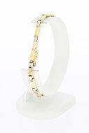585 Barrenarmband mit Diamant - 19,7 cm