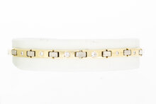 585 Barrenarmband mit Diamant - 19,7 cm