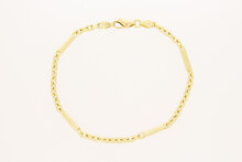 14 Karat  Gold Anker Armband - L&auml;nge 24 cm