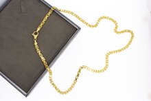 18 Karat Gold Flache K&ouml;nigskette - 63,8 cm