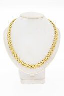 14 Karat Gold flache K&ouml;nigskette - 64,5 cm