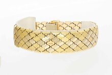 Breites figuriertes Gold Armband 14 Karat - 21 cm